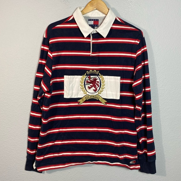 Vintage‎ 90's Tommy Jeans Hilfiger Rugby Polo Shirt - Picture 1 of 5
